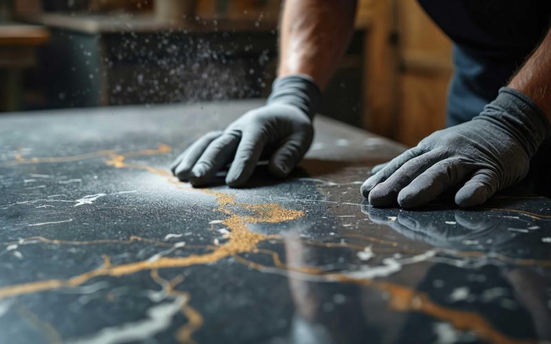 Perfektion bis ins Detail: Naturstein-Arbeitsplatten professionell verlegt